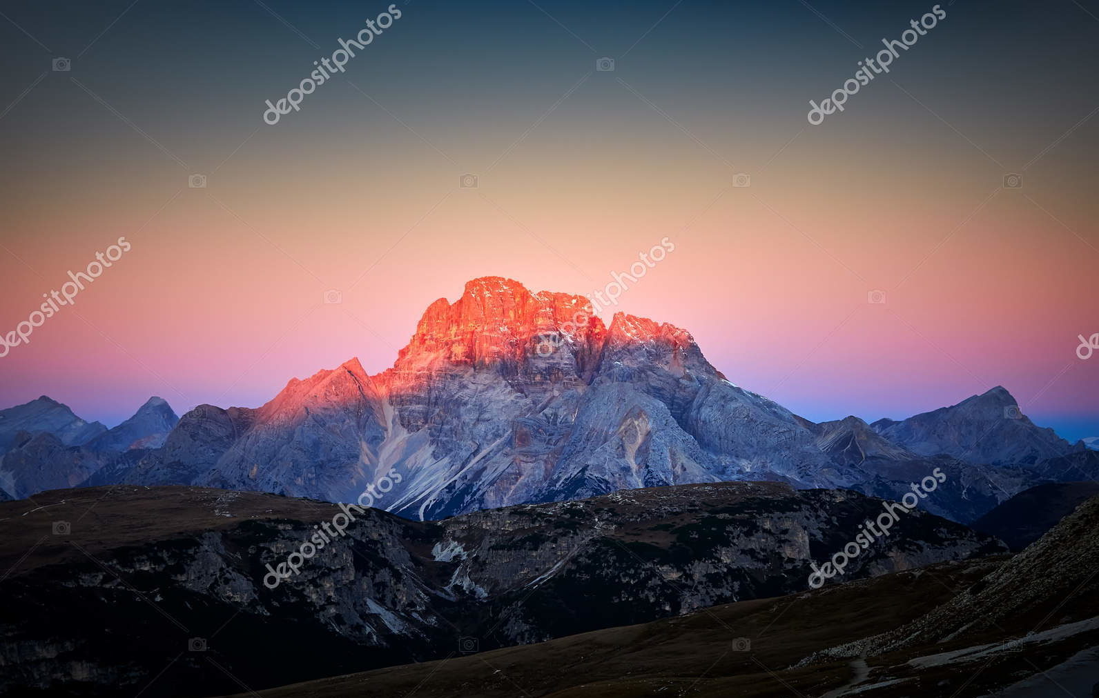 Восход в итальянском Национальном парке